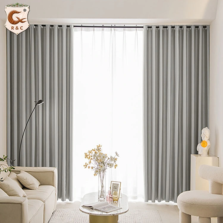 Blackout Curtain Fabric China Ready Made 100% Polyester Window Curtain