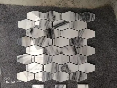 Lava Grey Andesite / High Quality Floor &amp; Wall Herringbone Mosaic Tiles