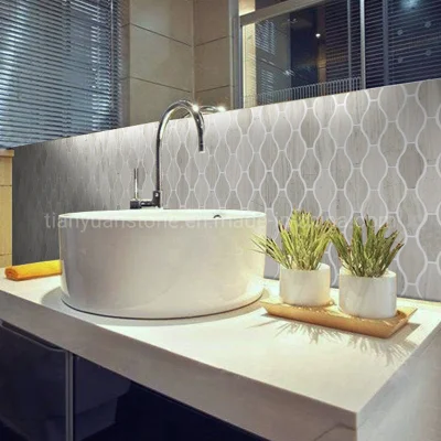 Modern Mosaic Kitchen Backsplash Arabesque Lantern Marble Tile