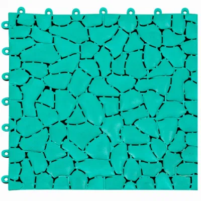 Brown Interlocking Anti Slip PVC Floor Tile for Swimming Pool