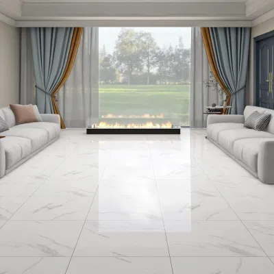 Carrara 600X600 Ceramica Porcelanato Cheap Ceramic White Tiles Floor