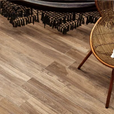 Light Grey Thickness Bedroom Wood Look Tiles Price of Tile in China Wood Effect Ceramic Floor Tile