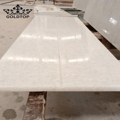Natural 18mm Polished/Honed Absolute Crystal White Marble Tiles for Floor/Wall Slabs/Countertops/Stairs/Sills/Column/Mosaic Interiors Decoration