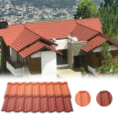 China Manufacturers Construction Materials Roofing Tiles Color Stone Coated Metal Roof Tiles Factory in Guangzhou
