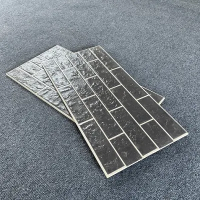 Outdoor Wall Decor Grey and White Brick Look Porcelain Wall Tiles 30X60 Exterior Ceramic Outside Wall Tiles Design