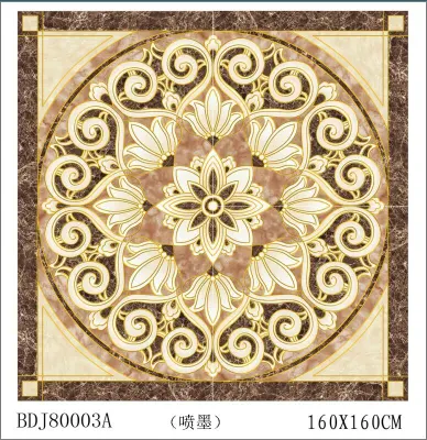 Wall and Floor Ceramic 1200*1200mm Golden Porcelain Tile Gold-Plated New Arrival Carpet Tile 600*600mm*4PCS in Dubai Project Hot Selling Bathroom Floor Tile