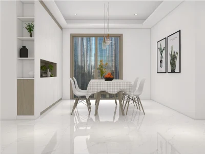 Made in China Home Decoration Building Material White Ceramic Marble Full Polished Glazed Porcelain Vitrified Floor Tiles
