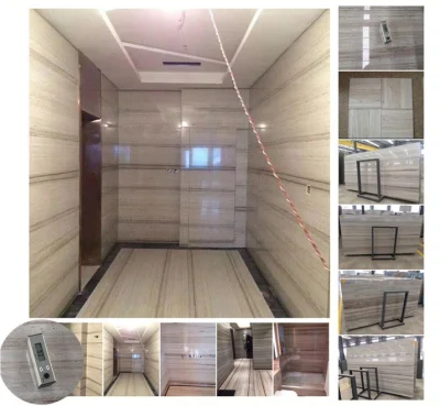 Polished Marble Blue/Beige/White/Brown Wood Stone Marble Slabs Tiles for Kitchen/Bathroom/Wall/Flooring/Step/Cladding
