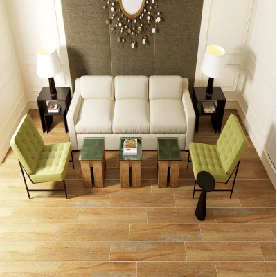 Anti-Slip Grey Series Matt Tile AAA Grade Wooden Look Ceramic Tile