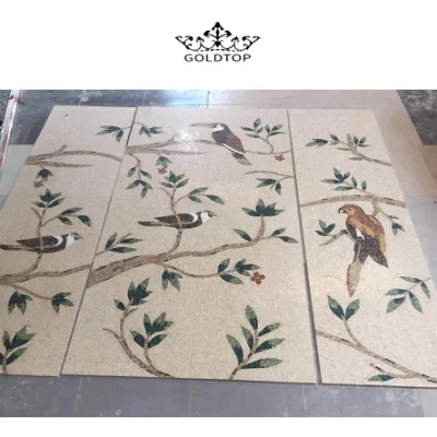Honed Modern Design Square Rock Wall Tile Floor Moasic Vein Pattern Artificial Stone Tiles Pattern Polished for Hotel Projects