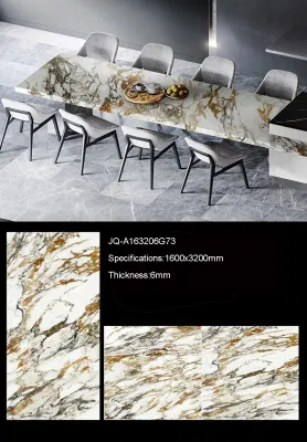 Gray Sintered Stone Large Plate Ceramic Plate Large Ceramic Tile Rock Slate Marble Stone 3mm Thick Wall Tiles