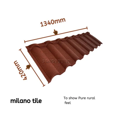 Wide Selection Roofing Materials Roofing Tiles Outside Wall Stone Coated Metal Roof Tile Made in China