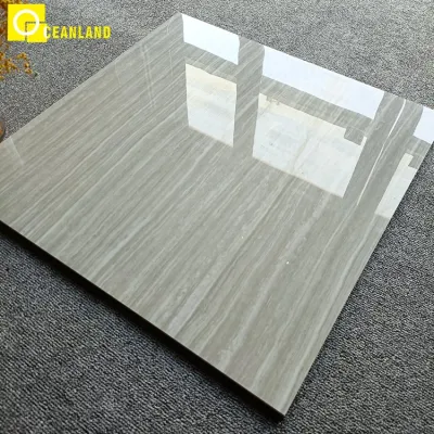China Factory Wooden Like 600X600 Full Polished Glazed Tile