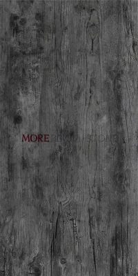 Dark Black Wooden Grain Plank Porcelain Floor and Wall Tile