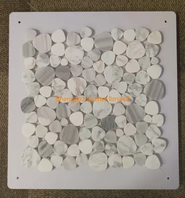 White Marble Stonce Mosaic Pattern Tile for Kitchen Bathroom Hexagon
