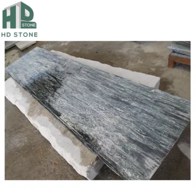 China Green Spray Wave Granite Tiles Building Wall Cladding Panel, Interior Building Walling Tiles