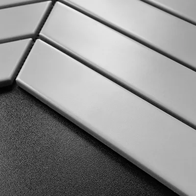 White and Black Kitchen Backsplash and Bathroom Herringbone Porcelain Wall and Floor Mosaic Tile