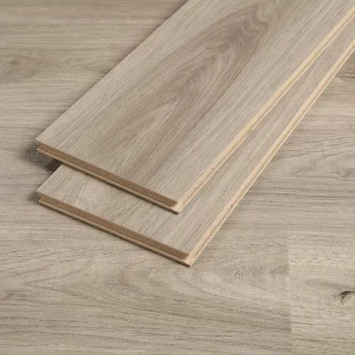 New Matt Gloss HDF Laminate Flooring Tile Supplier with V-Groove Waxed