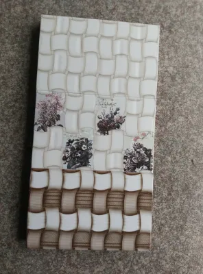 3D Embossed Strip Pattern Ceramic Wall Tile for House Decoration (250*400mm)