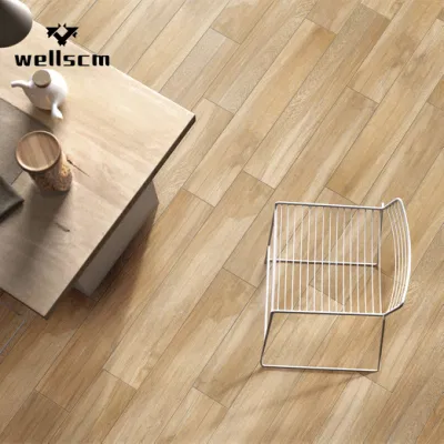 Light Grey 10mm Thickness Bedroom Wood Look Tiles Price of Tile in China Wood Effect Ceramic Floor Tile