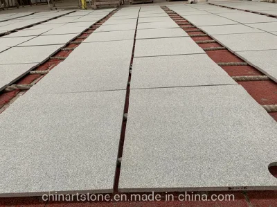Chinese Golden Grey and White Flamed Bush-Hammered Granite Floor Tile