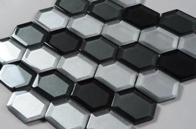 Mixed Color Cold Spray at The Bottom Mosaic Tiles