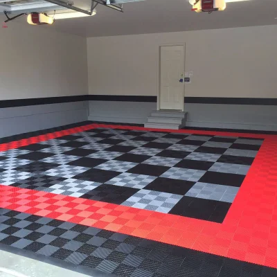 OEM and ODM Interlocking Garage Plastic Flooring, Injection Molding for Car Wash Grate Floor Tile Plastic Garage Floor Tiles