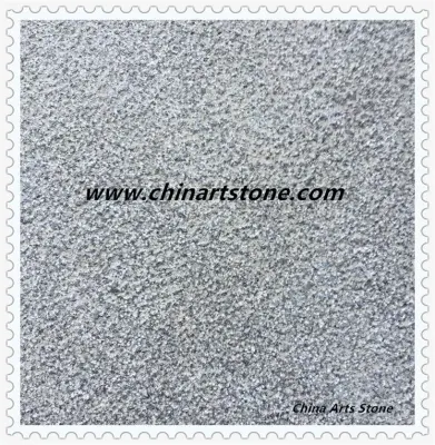 Chinese Golden Grey and White Flamed Bush-Hammered Granite Floor Tile