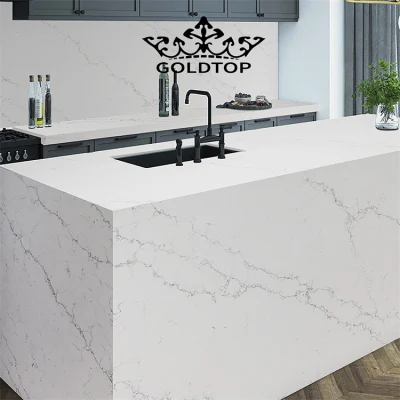 Artificial Polished Quartzo/Honed 3200X1600mm Calacatta White/Black/Grey Venatino Statuario Quartz Tile for Kitchen/Bathroom Slab/Tile/Worktop