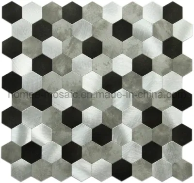 Marble Looking Hexagon PVC Self Stick Wall Tile Wallpaper for Kitchen