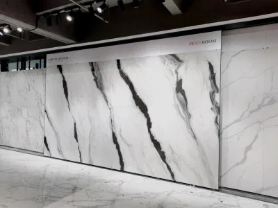 Ultra Extra Panda White Marble Effect Big Size Large Format Tile Porcelain Slab Artificial Sintered Stone for Bathroom Flooring and Wall Decor