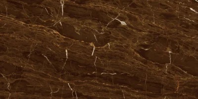 High Glossy Dark Color Porcelain Tile Anti Slip Marble Effect