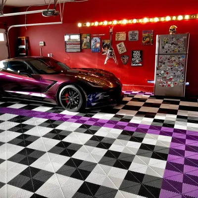 OEM and ODM Interlocking Garage Plastic Flooring, Injection Molding for Car Wash Grate Floor Tile Plastic Garage Floor Tiles