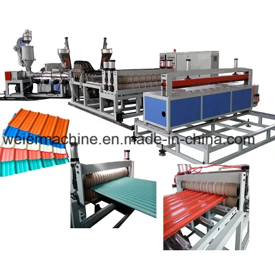 Recycled UPVC PVC ASA Glazed Roofing Sheet Making Machine