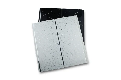 250mm White Color Middle Groove Silver Line PVC Ceiling Tiles Bathroom Panel Cladding Wall Panel