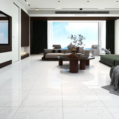 High Glossy Marble Look Polished Porcelain Ceramic Floor Tiles 600X600 mm