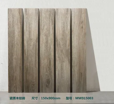 Chinese Indoor Bedroom Rustic Porcelain Glazed Porcelain Wood Like Floor Tiles