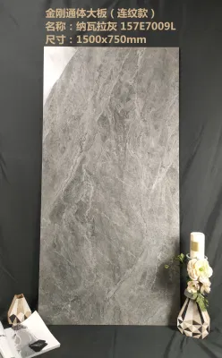 750*1500mm Gray Marble Look Polished Glazed Porcelain Floor porcelain Tiles for Living Room Bathroom
