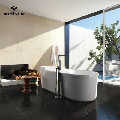 Foshan Good Quality Modern House Luxury Marble Stone Full Body 80X80 Vitrified Grey Glazed Porcelain Tiles Floor Design