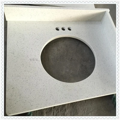Chinese White Marble/Quartz Vanity Top and Countertop for Cabinet