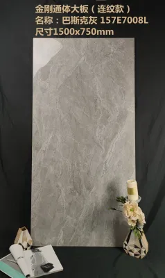 750*1500mm Gray Marble Look Polished Glazed Porcelain Floor porcelain Tiles for Living Room Bathroom