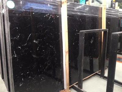 China Natural Stone polished/honed/antique/Sandblasted Black Ice Flower marble &nbsp;tiles for interiors/ indoor/ floor/wall decoration