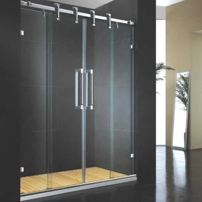 Wholesale Tempered Glass Designed Semi-Framed Bathroom Products Sliding Shower Door Glass Enclosure