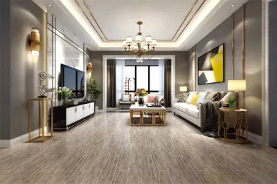 Hot Sale Grey Color Modern Wooden Ceramic Tile for Bedroom and Living Room