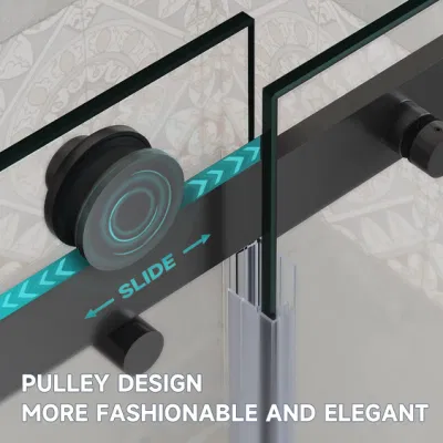 High Quality Custom Bathroom Walk-in Aluminum Alloy Frame Glass Shower Door