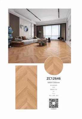 Foshan Ceramic Tile Fishbone Grain Floor Tile Warm Simple and Comfortable