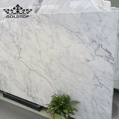 Hot Sale Polished/Honed Statuario White Marble Floor Tiles for Kitchen/Bathroom/Basement/Apartment/Villa