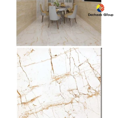 White Simple Rock Slab Pattern Tiles for Living Room