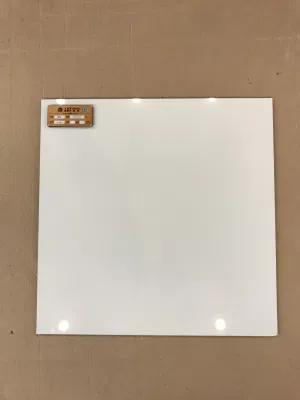 Foshan Factory Supply 600X600mm Super Black Full Body and Super White Double Loading Glossy Interior Wall Tile Porcelanato Nano Polished Porcelain Floor Tile
