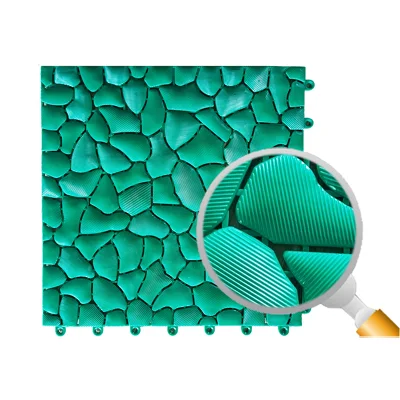 Interlocking Modular Anti-Skid Comfortable PVC Floor Tile for Bath